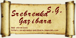 Srebrenka Gazibara vizit kartica